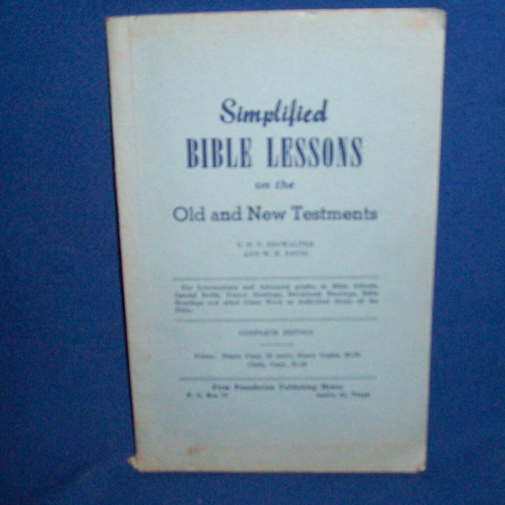 Vintage Softcover Book - Simplified Bible Lessons - Showalter & Davis -